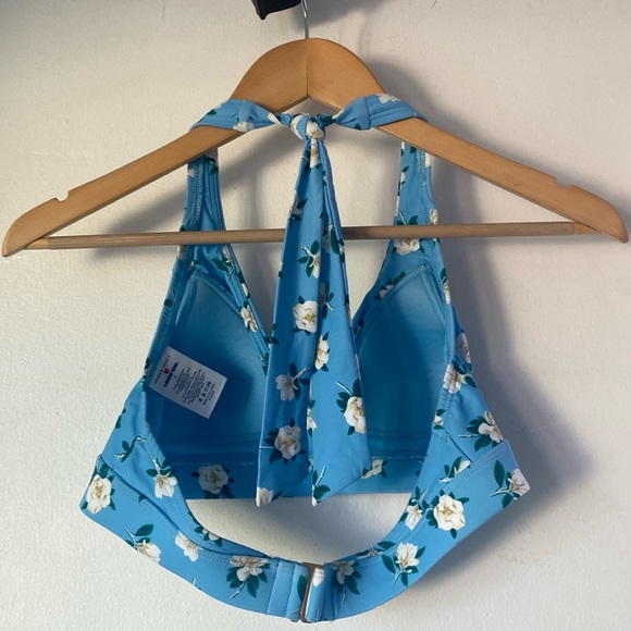 Draper James x Lands’ End 2 Piped Halter Bikini Top - Picture 4 of 9